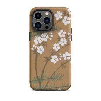 Blossoms from Momoyogusa - Kamisaka Sekka Phone Case Iphone 14 Pro Max / Matte Floral-patterned, Timeless Rinpa Artistry Mobile Cases