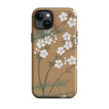 Blossoms from Momoyogusa - Kamisaka Sekka Phone Case Iphone 15 Plus / Matte Floral-patterned, Timeless Rinpa Artistry Mobile Cases