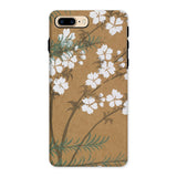 Blossoms from Momoyogusa - Kamisaka Sekka Phone Case Iphone 8 Plus / Matte Floral-patterned White Green Foliage Tan, Timeless Rinpa