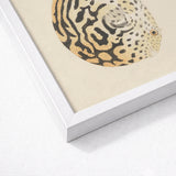 Blowfish - Luigi Balugani Sea Life Art Print / Canvas Framed Artwork Detailed Illustration Leopard-patterned Fish Black Tan Balugani’s