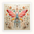 Blue Ball Damselfly - Alien Species Taxonomy Art Print, Colorful Intricately Detailed Butterfly-like Insect Composed Small Objects