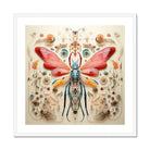 Blue Ball Damselfly - Alien Species Taxonomy Art Print, Symmetrical Insect Red Wings Blue Body Decorated Ornate