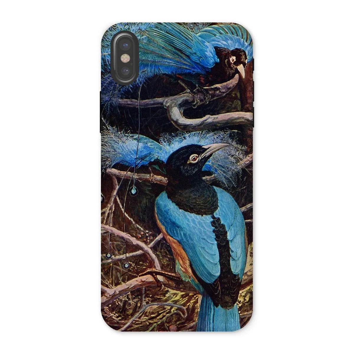 Blue Bird Of Paradise Aesthetic Phone Case - Henry Johnston - Iphone x / Matte - Mobile Phone Cases - Aesthetic Art