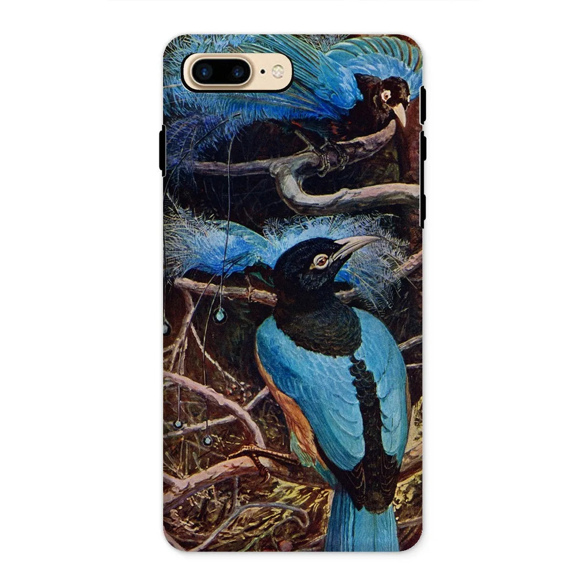 Blue Bird Of Paradise Aesthetic Phone Case - Henry Johnston - Iphone 8 Plus / Matte - Mobile Phone Cases - Aesthetic Art