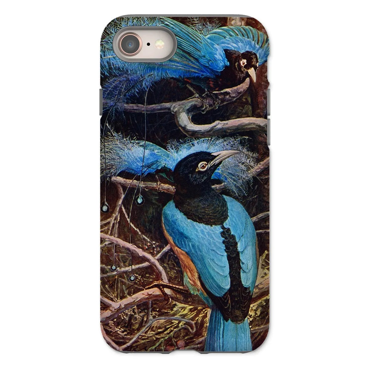 Blue Bird Of Paradise Aesthetic Phone Case - Henry Johnston - Iphone 8 / Matte - Mobile Phone Cases - Aesthetic Art