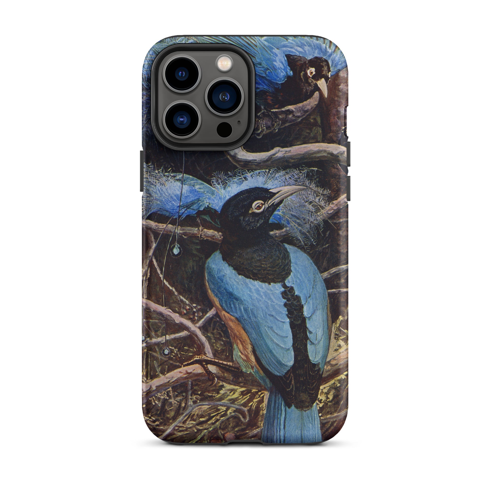 Blue Bird of Paradise Henry Johnston Iphone Case, 13 Pro Max / Matte, Iphone Case Bird Illustration