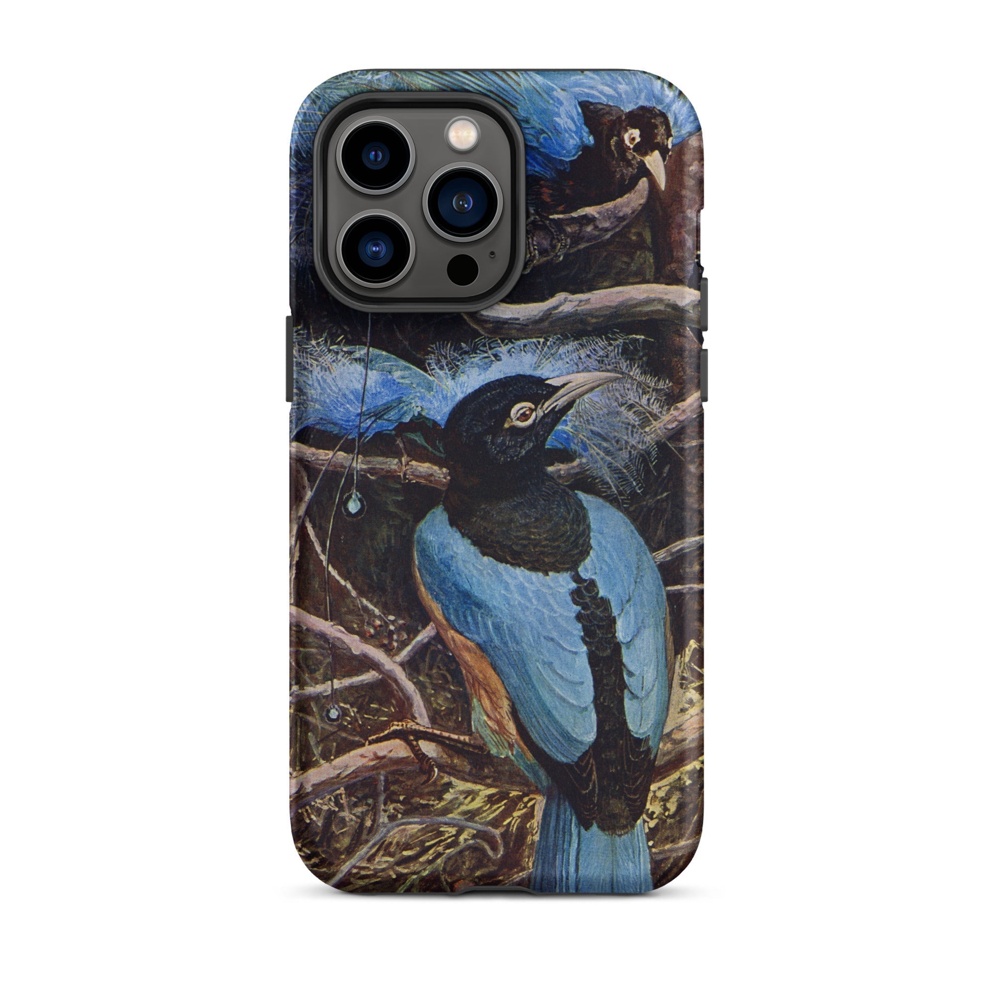 Blue Bird of Paradise Henry Johnston Iphone Case, 14 Pro Max / Matte, Bird Themed Phone Case