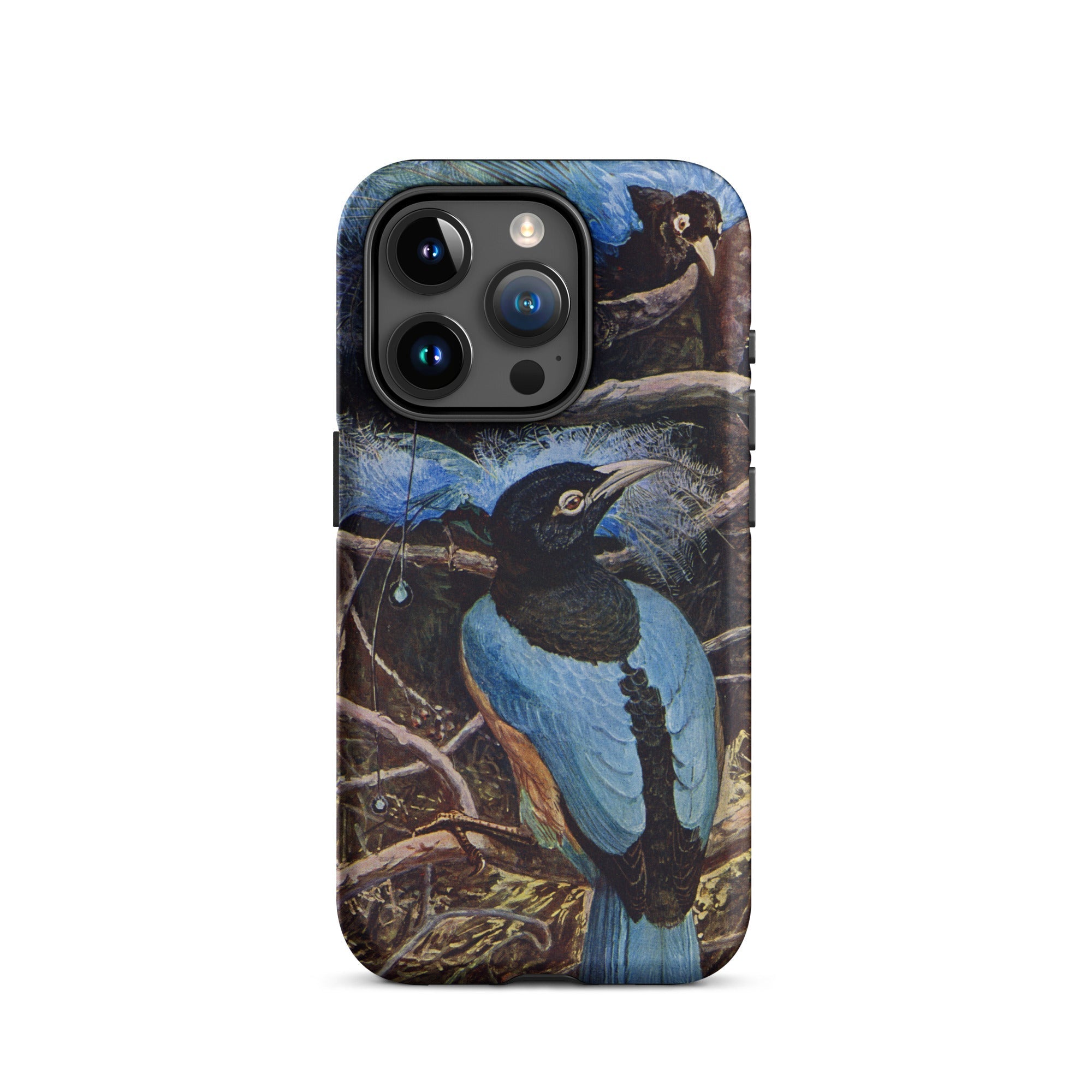 Blue Bird of Paradise Henry Johnston Iphone Case, 15 Pro / Matte, Bird Themed Phone Case