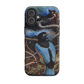 Blue Bird of Paradise - Henry Johnston Iphone Case, 16 Plus / Matte, Bird-themed Phone Case