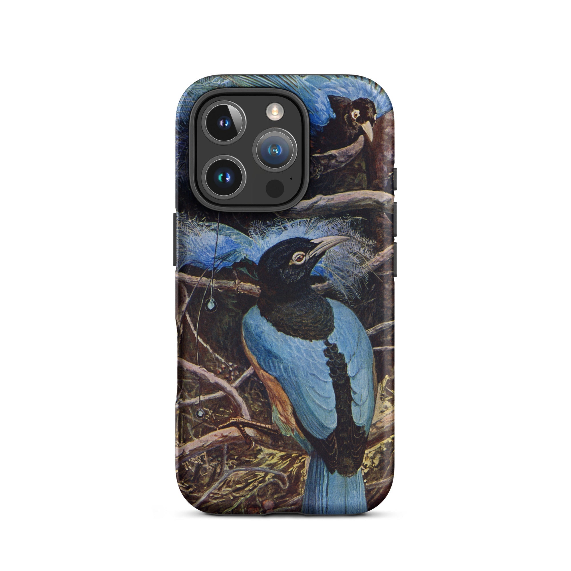 Blue Bird of Paradise Henry Johnston Iphone Case, 16 Pro / Matte, Bird Themed Phone Case