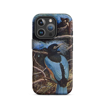 Blue Bird of Paradise - Henry Johnston Iphone Case, 16 Pro / Matte, Bird-themed Phone Case