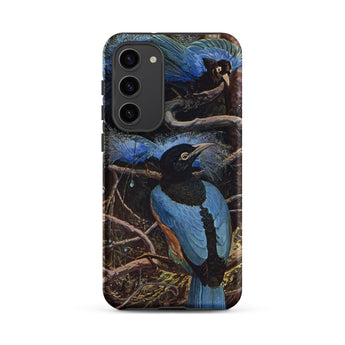 Blue Bird of Paradise - Henry Johnston Phone Case, Samsung Galaxy S23 Plus / Matte, Mobile Cases, Toby Leon