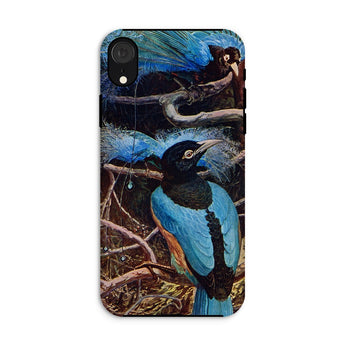 Blue Bird of Paradise - Henry Johnston Iphone Case, Xr / Matte, Phone Case Colorful Artistic Design Blue Bird Mythical