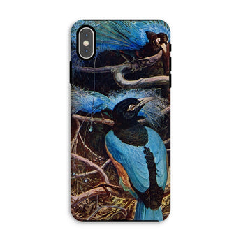 Blue Bird of Paradise - Henry Johnston Iphone Case, Xs Max / Matte, Phone Case Artistic Depiction Blue Bird Vibrant Plumage