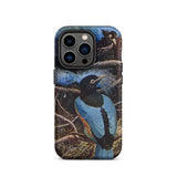 Blue Bird of Paradise - Henry Johnston Phone Case Iphone 14 Pro / Matte Illustration Vibrant Plumage Unfurls, Mobile Cases