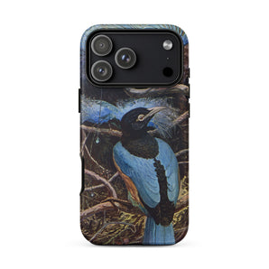 Blue Bird of Paradise - Henry Johnston Phone Case Iphone 17 Pro Max / Matte Blue Black Bird Phone Case Glossy Finish Vibrant Plumage