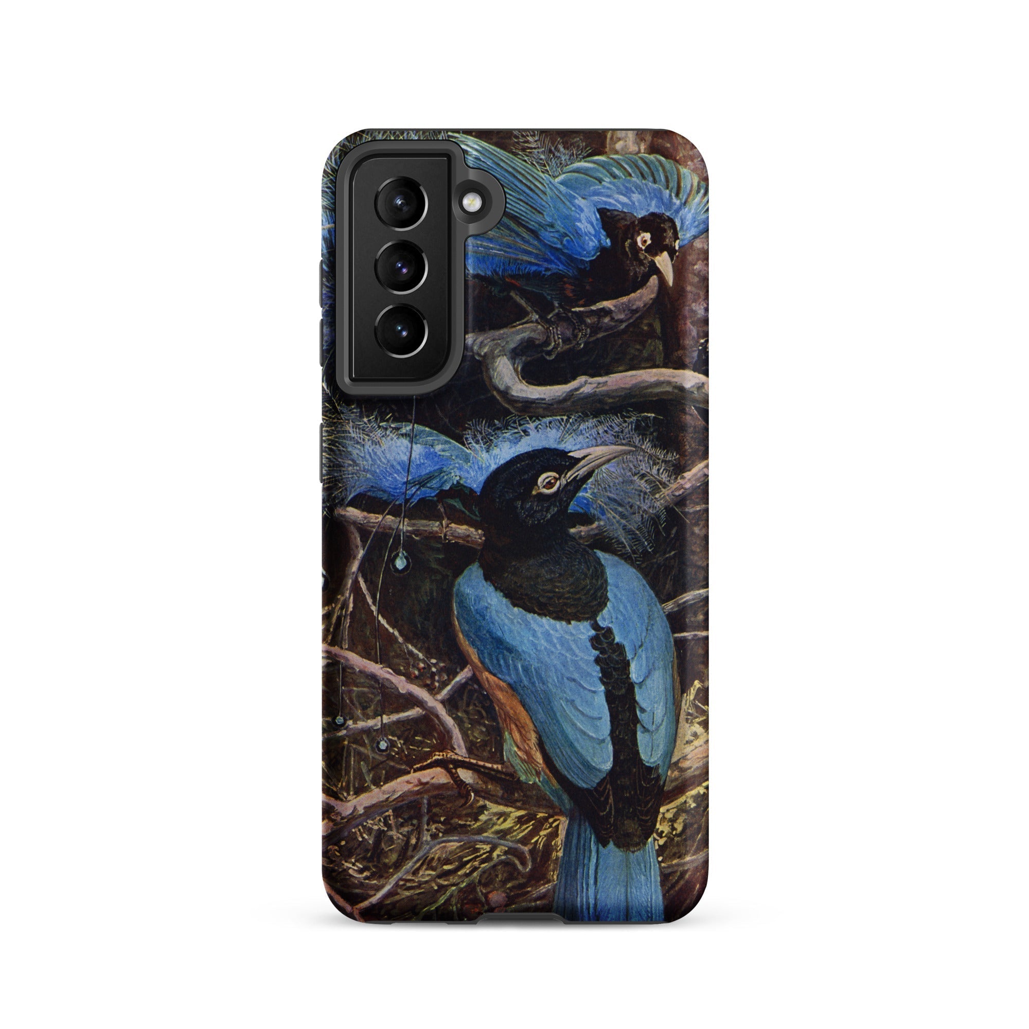 Blue Bird of Paradise Henry Johnston Samsung Case, Galaxy S21 / Matte, Smartphone Case Artistic Rendition Blue Birds Natural