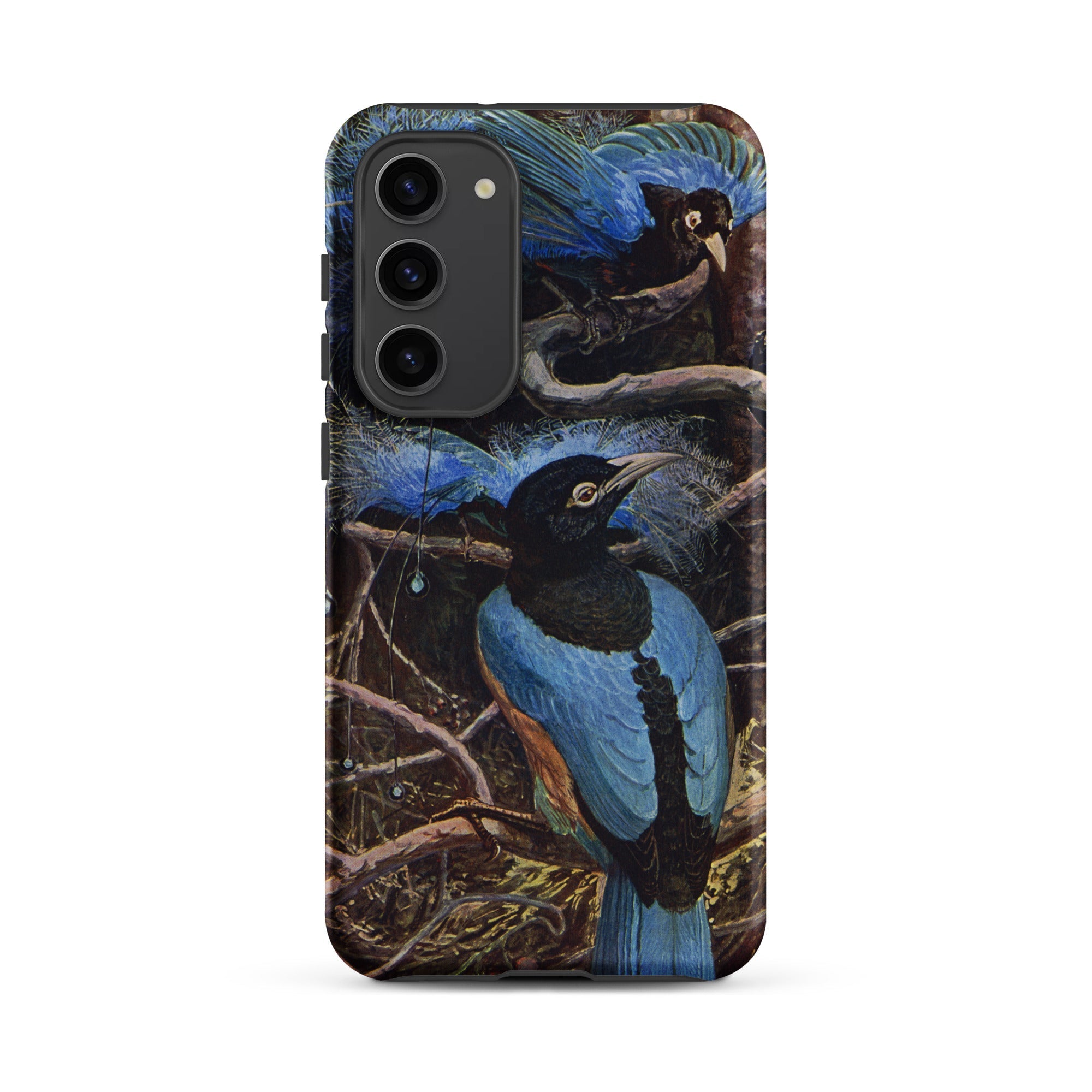 Blue Bird of Paradise Henry Johnston Samsung Case, Galaxy S23 Plus / Matte, Phone Case Vibrant Blue Bird Design
