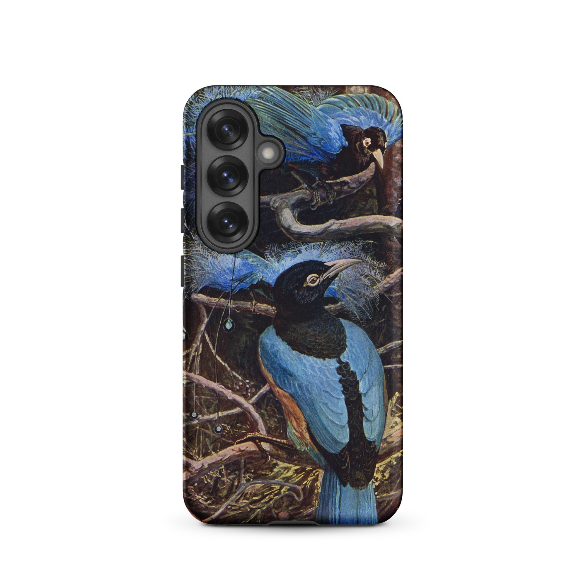Blue Bird of Paradise Henry Johnston Samsung Case, Galaxy S25 / Matte, Smartphone Bird Themed Case