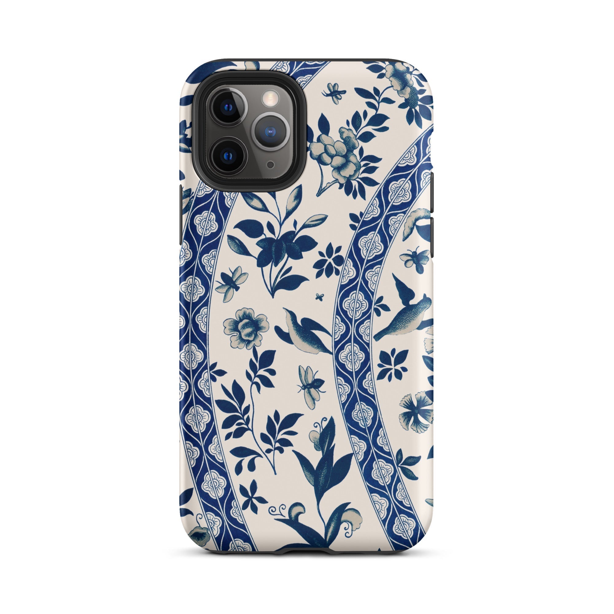 Blue Birds & Florals Owen Jones Chinoiserie Iphone Case, 11 Pro / Matte, Floral Patterned Phone Case