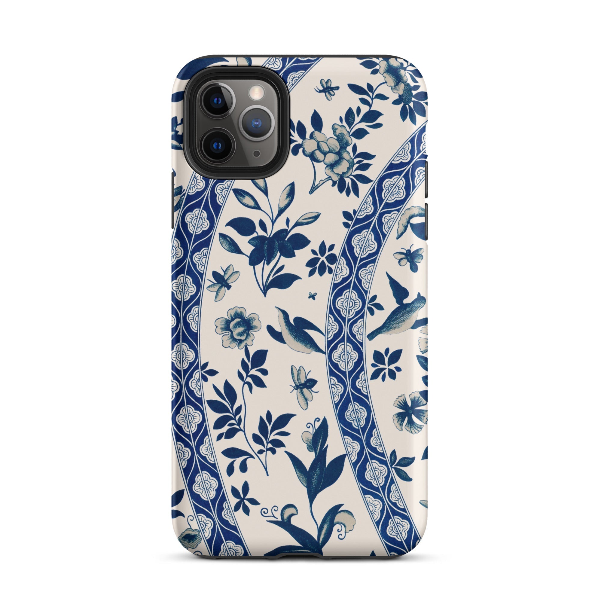 Blue Birds & Florals Owen Jones Chinoiserie Iphone Case, 11 Pro Max / Matte, Floral Patterned Phone Case