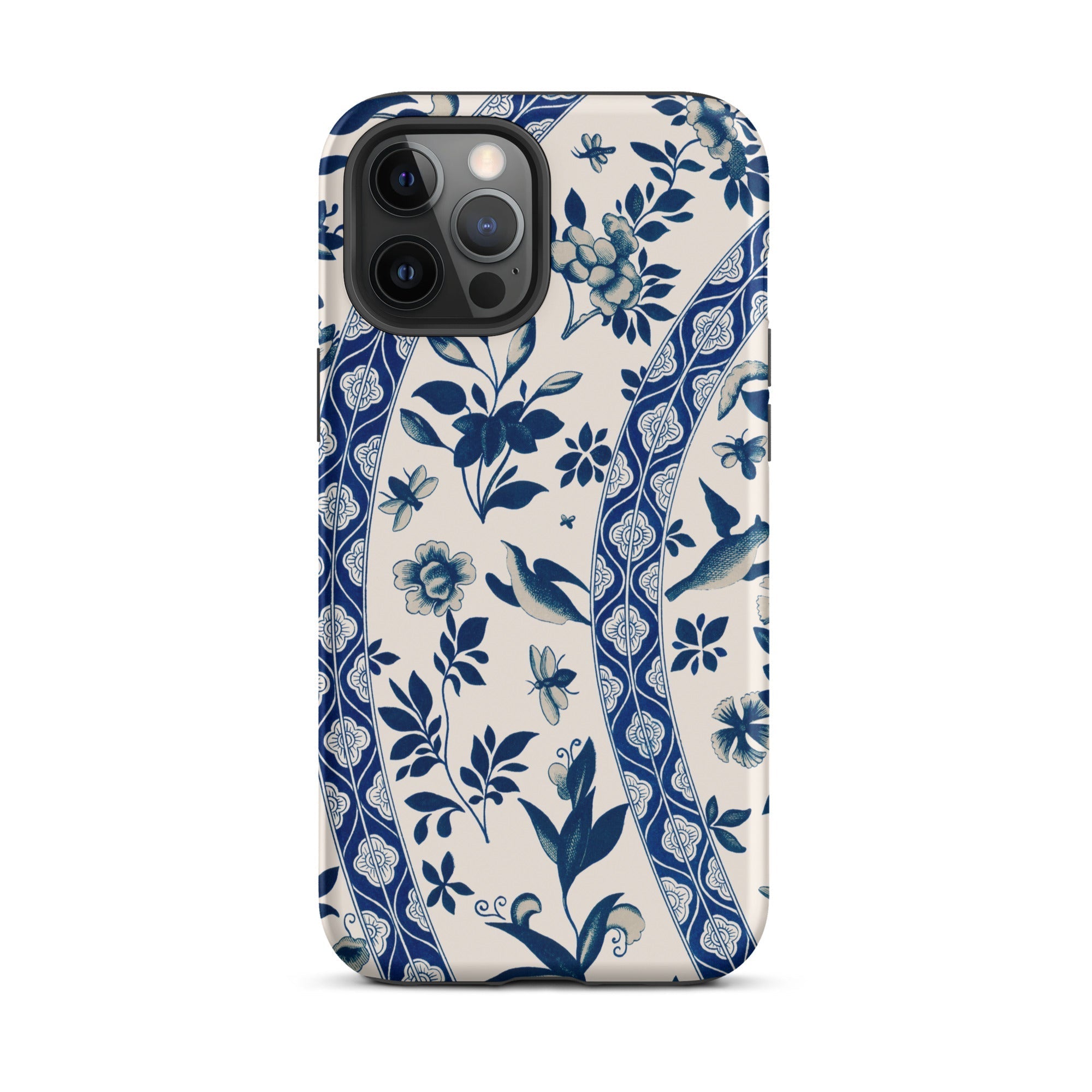 Blue Birds & Florals Owen Jones Chinoiserie Iphone Case, 12 Pro Max / Matte, Floral Patterned Phone Case