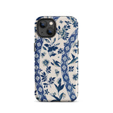Blue Birds & Florals - Owen Jones Chinoiserie Iphone Case, 13 / Matte, Floral Patterned Phone Case
