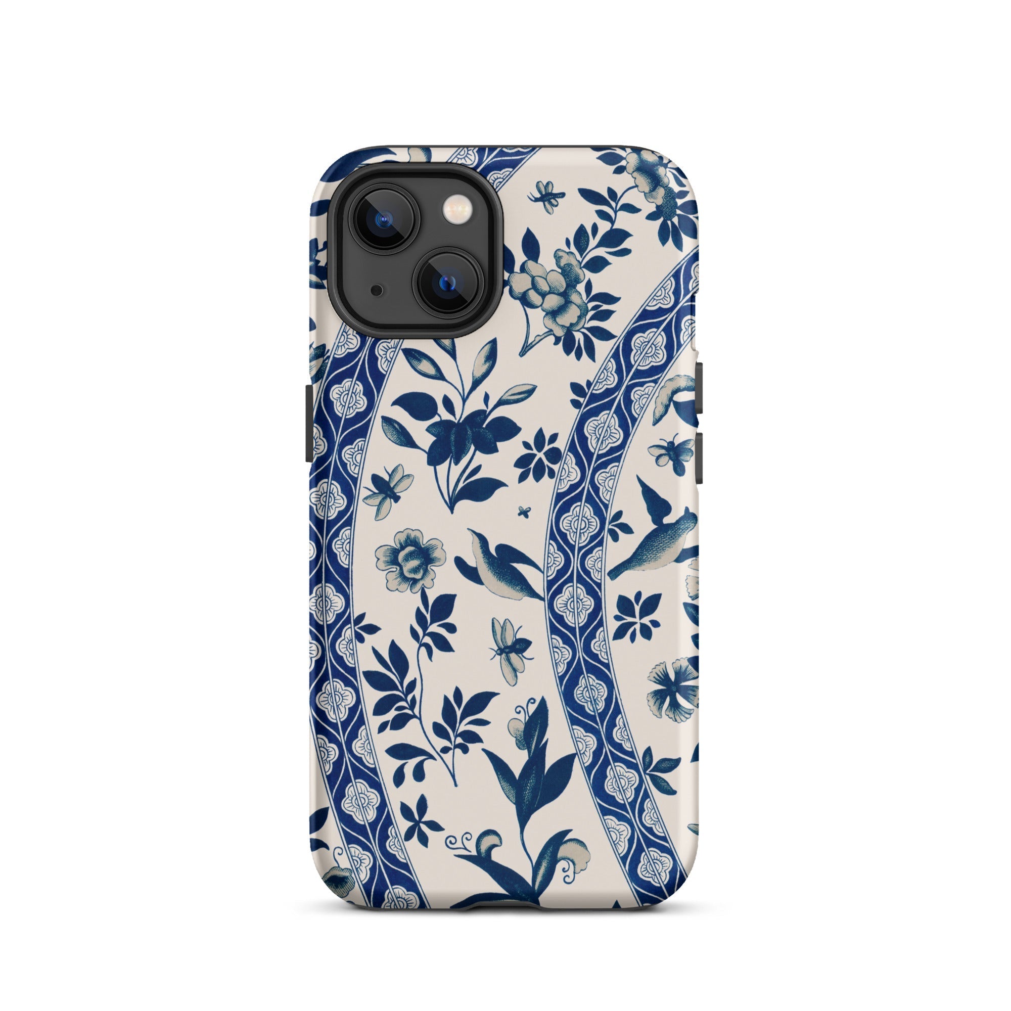 Blue Birds & Florals Owen Jones Chinoiserie Iphone Case, 13 / Matte, Floral Patterned Phone Case