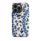 Blue Birds & Florals Owen Jones Chinoiserie Iphone Case, 14 Pro Max / Matte, Blue White Floral Patterned Phone Case