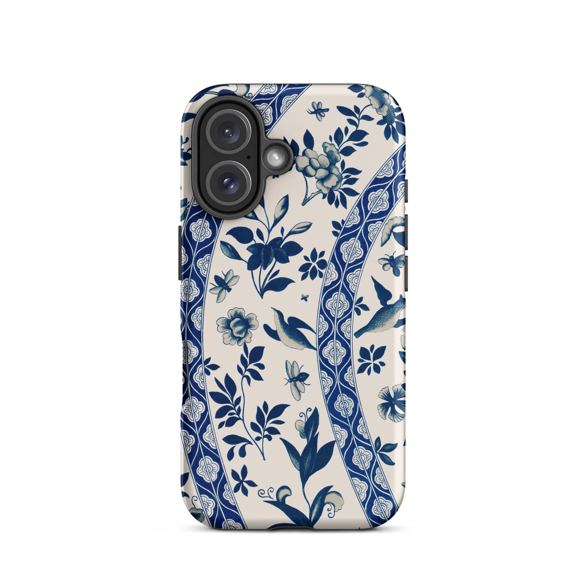 Blue Birds & Florals Owen Jones Chinoiserie Iphone Case, 16 / Matte, Blue Floral Patterned Phone Case