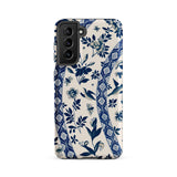 Blue Birds & Florals - Owen Jones Chinoiserie Phone Case, Samsung Galaxy S21 Fe / Matte, Mobile Cases, Toby Leon