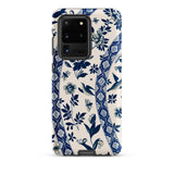Blue Birds & Florals - Owen Jones Chinoiserie Phone Case Samsung Galaxy S20 Ultra / Matte Blue White Floral-patterned Phone Case Bird