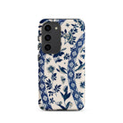 Blue Birds & Florals Owen Jones Chinoiserie Samsung Case, Galaxy S23 / Matte, Smartphone Case Blue White Floral Bird Pattern