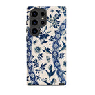 Blue Birds & Florals Owen Jones Chinoiserie Samsung Case, Galaxy S24 Ultra / Matte, White Phone Case Blue Floral Bird Patterns
