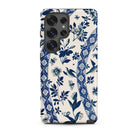 Blue Birds & Florals Owen Jones Chinoiserie Samsung Case, Galaxy S25 Ultra / Matte, Smartphone Case Blue White Floral Bird Pattern