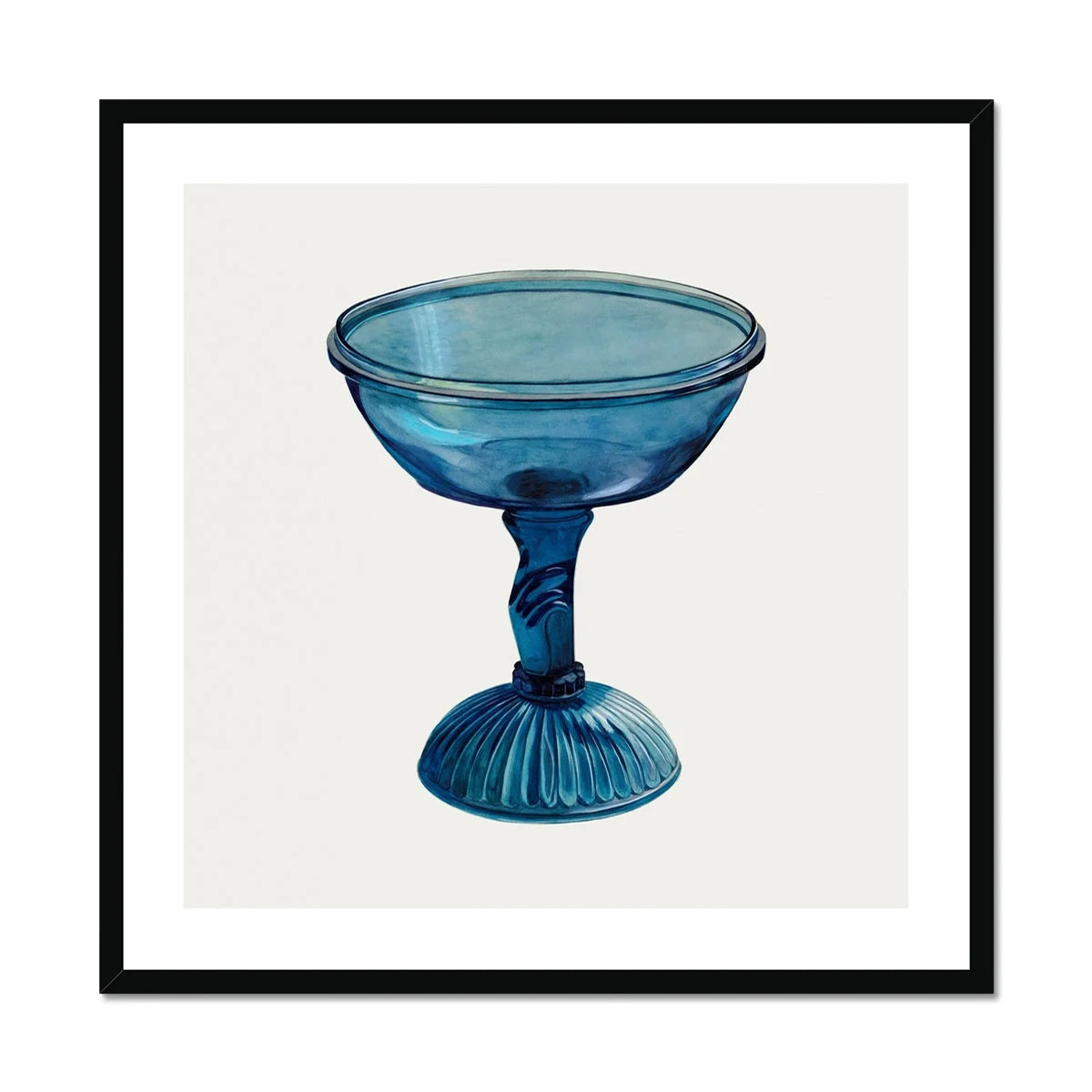 Blue Compote Glass - Edward White 1930s Art Print Posters Prints & Visual Artwork