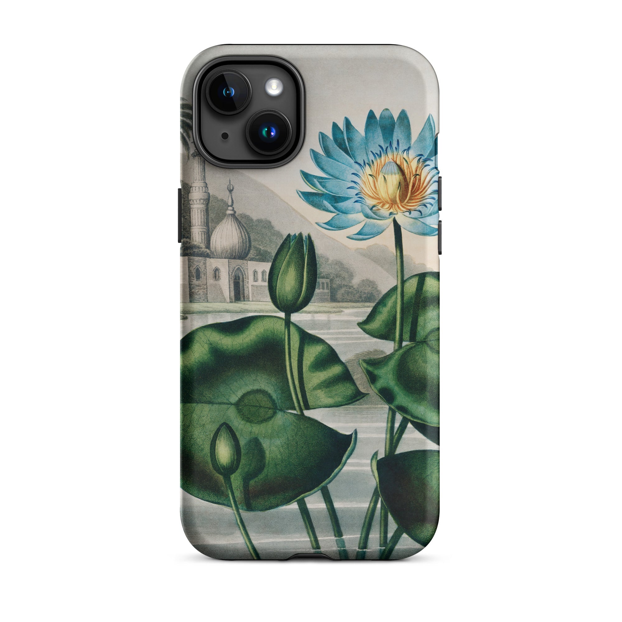 Blue Egyptian Water Lily - Robert John Thornton Iphone Case, 15 Plus / Matte, Floral-patterned Phone Case
