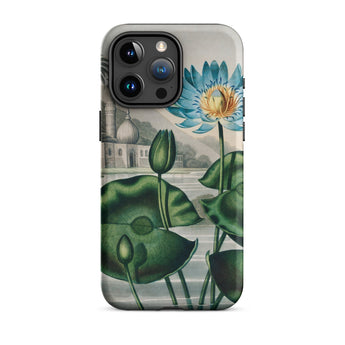 Blue Egyptian Water Lily - Robert John Thornton Iphone Case, 15 Pro Max / Matte, Floral-patterned Iphone Case
