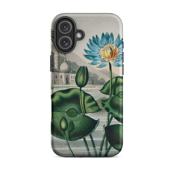 Blue Egyptian Water Lily - Robert John Thornton Iphone Case, 16 Plus / Matte, Phone Case Lotus Flower Design