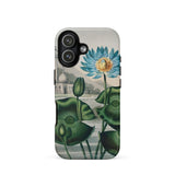 Blue Egyptian Water Lily - Robert John Thornton Phone Case Iphone 17 / Matte Blue Lotus Flower Phone Case Green Leaves White Egyptian Water
