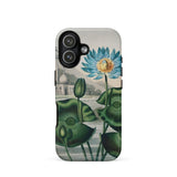 Blue Egyptian Water Lily - Robert John Thornton Phone Case Iphone 17 / Matte Blue Lotus Flower Phone Case Green Leaves White Egyptian Water