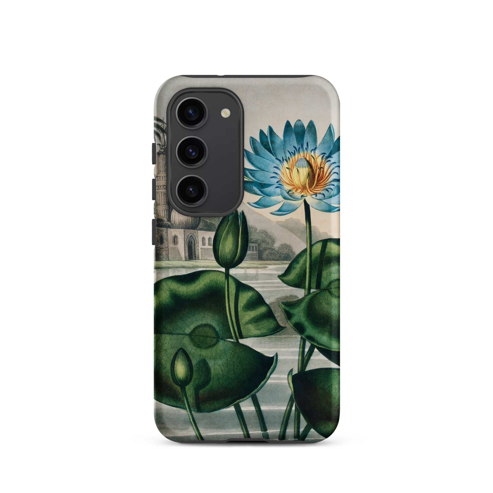 Blue Egyptian Water Lily Robert John Thornton Samsung® Case, Samsung Galaxy S23 / Matte, Phone Case Blue Lotus Flower Design