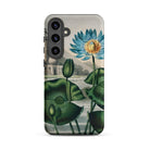 Blue Egyptian Water Lily Robert John Thornton Samsung® Case, Samsung Galaxy S24 Plus / Matte, Blue Lotus Flower Design Phone Case