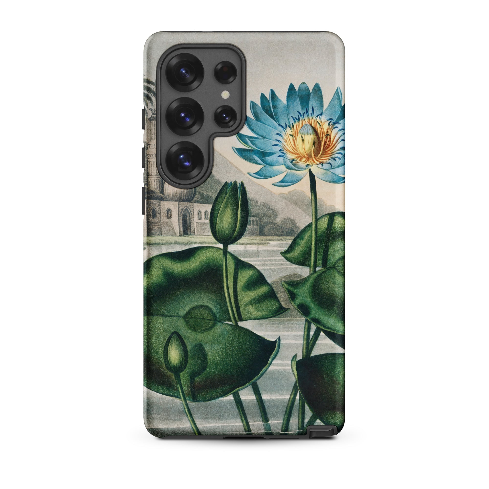 Blue Egyptian Water Lily Robert John Thornton Samsung® Case, Samsung Galaxy S25 Ultra / Matte, Phone Case Blue Lotus Flower Lake