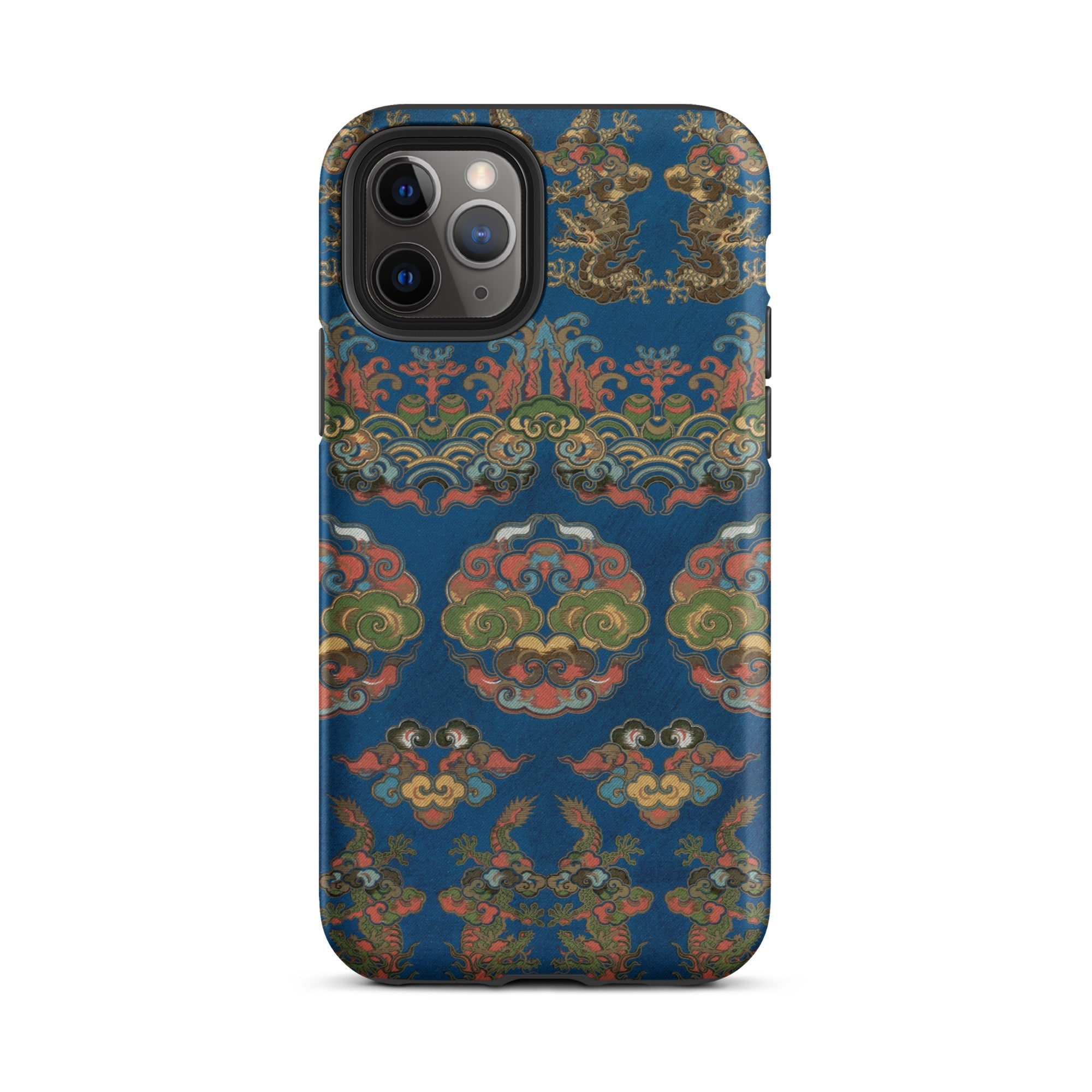 Blue Fan Pattern G.a. Audsley Iphone Case, 11 Pro / Matte, Blue Patterned Phone Case