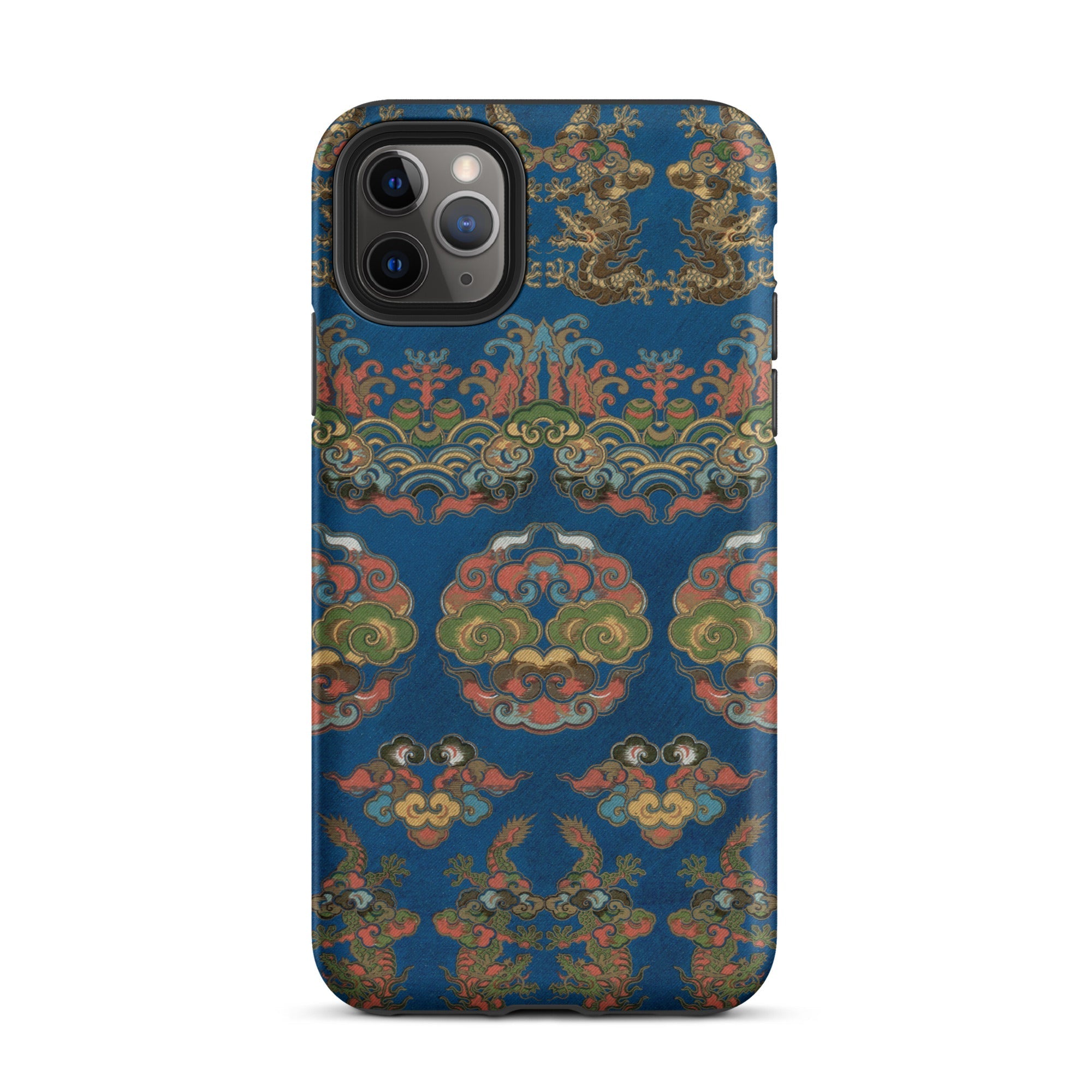 Blue Fan Pattern G.a. Audsley Iphone Case, 11 Pro Max / Matte, Blue Phone Case Ornate Pattern