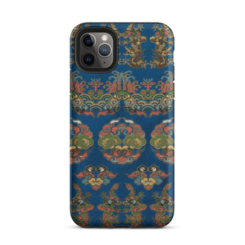 Blue Fan Pattern - G.a. Audsley Iphone Case, 11 Pro Max / Matte, Blue Phone Case Ornate Pattern