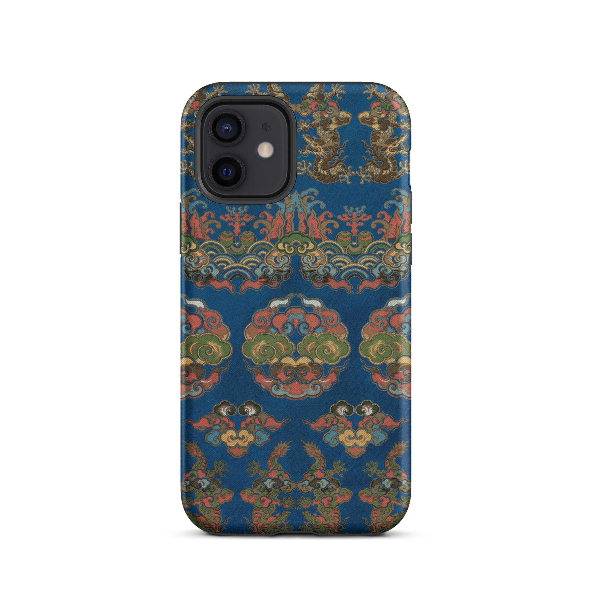 Blue Fan Pattern G.a. Audsley Iphone Case, 12 / Matte, Blue Patterned Phone Case