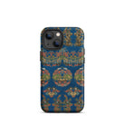 Blue Fan Pattern G.a. Audsley Iphone Case, 13 Mini / Matte, Blue Patterned Phone Case