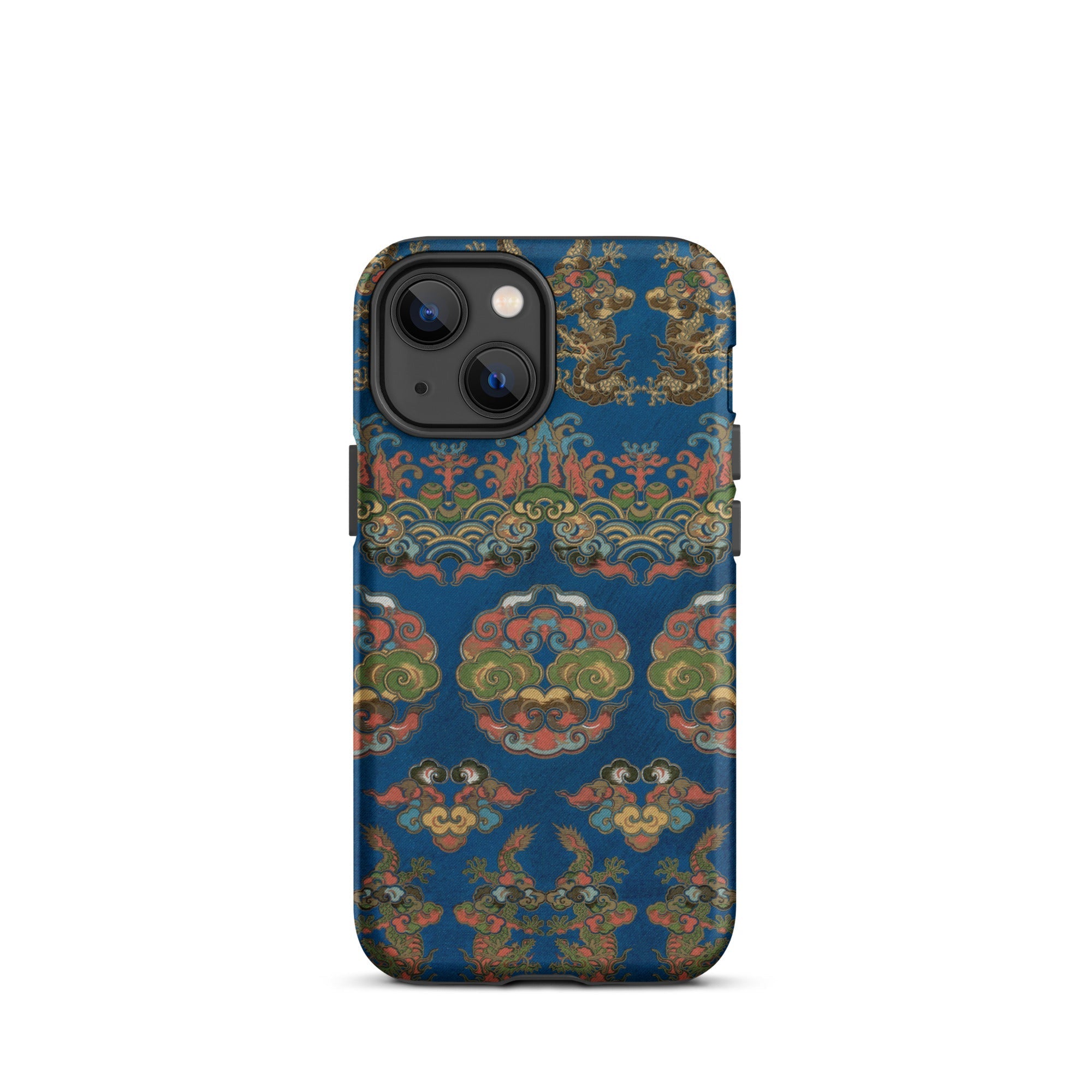 Blue Fan Pattern G.a. Audsley Iphone Case, 13 Mini / Matte, Blue Patterned Phone Case
